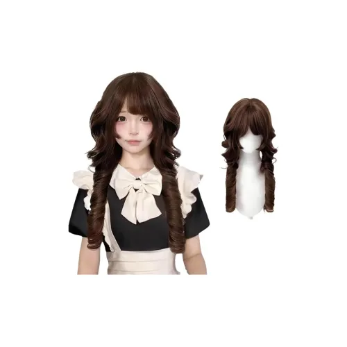 BEIQING Медуза Голова Два хвостика Кудрявые волосы Женская парик Высокотемпературная пряжа