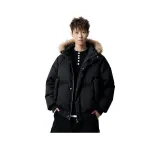 Черный хлопковый пуховик