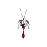 Винтаж Готический Ожерелье с Батом - Красный