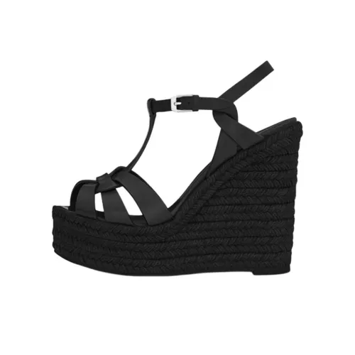 SAINT LAURENT Tribute Клиновидный каблук Высокие каблуки Женские Черный