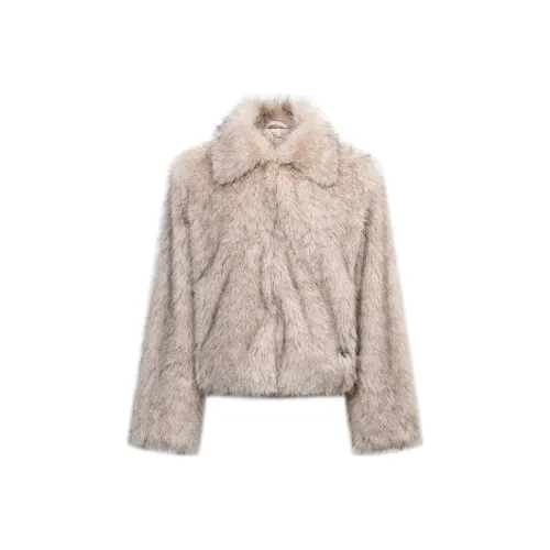 Ariseism Серый Бежевый Женские Меховые изделия