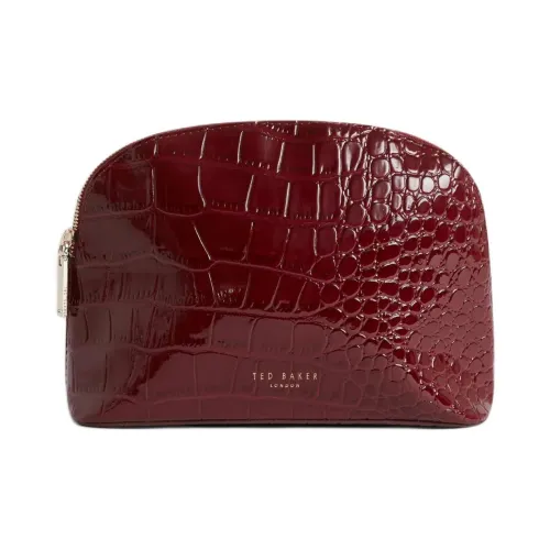 TED Baker Лакированная кожа Крокодил Текстурированный Косметичка Портативная с встроенной памятью