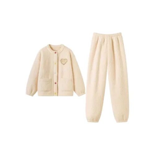 WANANNI Creamy Apricot Women's Pajama Sets