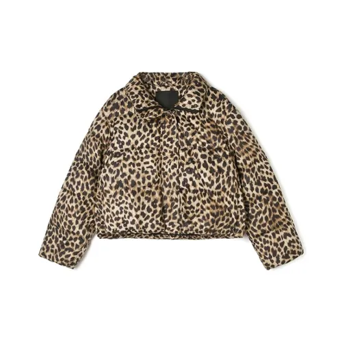 Mapping Леопардовый принт Flower Женские пуховики