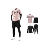 6810 Розовый Комплект (Длинный рукав, большемерный, рекомендуется выбирать размер, пуховик)