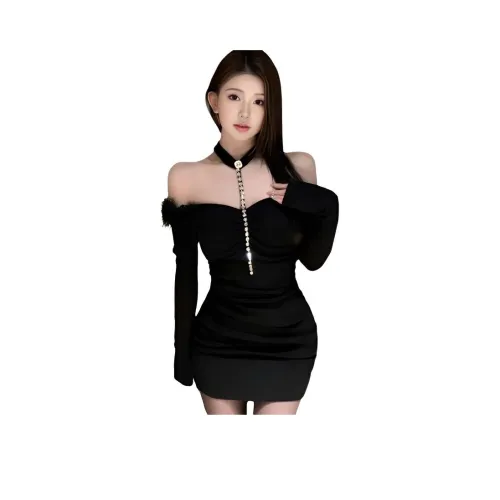 EFCR Длинное платье с длинными рукавами женское