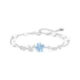 Зимний брелок синий браслет с четырехлистным клевером