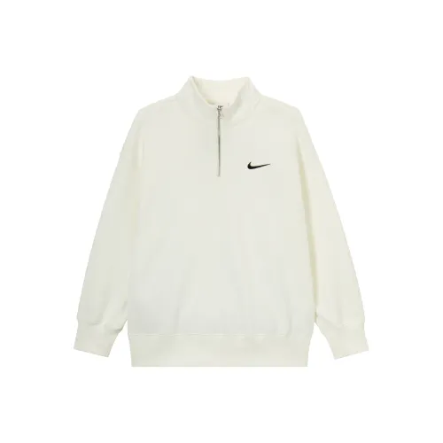 Nike Sportswear Phoenix Fleece Свитшот Женский Холст Белый Черный