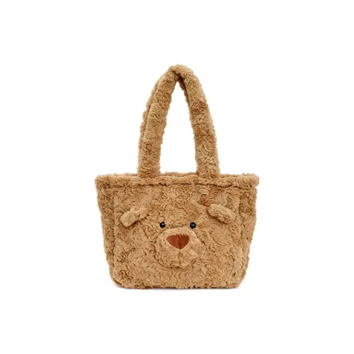 Jade En Plus Плюшевая Сумка на Плечо Стандартная Женская Коричневая