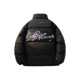 Чёрный хлопковый пуховик