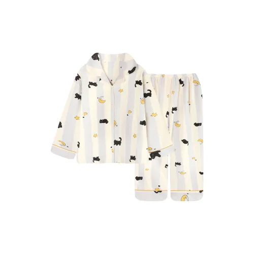 QIAOYUN Little Черный Кот Женские Пижамные Комплекты