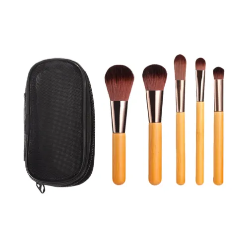 FOYULE Портативный Бамбук Ручка Набор Кистей для Макияжа Beauty Tool Дружественный к Коже Контуринг Мягкий