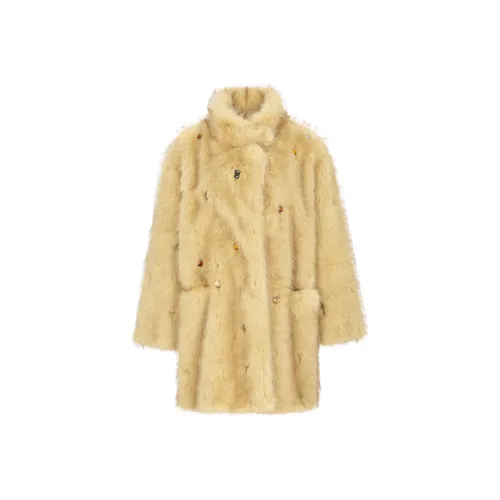 COZYDOLL Молоко Туманный Светло-желтый Женские Меховые изделия