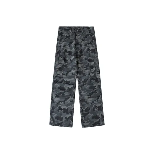 SONGS ALONG Серый камуфляж Унисекс Джинсы