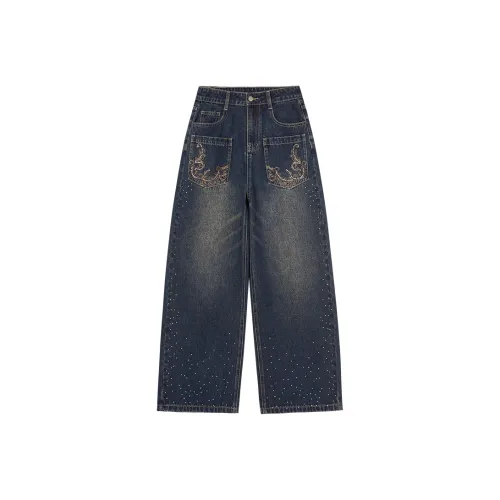 EPTISON WOMAN Винтажный деним синий женские джинсы