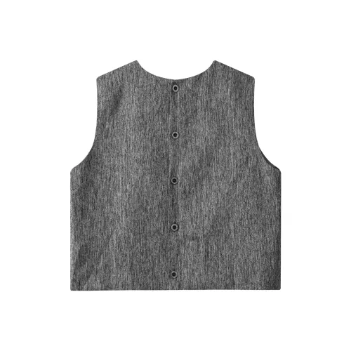 JINGBUTIAN Серый Жилет Женские Майки