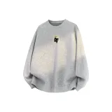 [420G Флисовая подкладка] Фотиния Серый (с центральным логотипом "Удача Черный Кот")