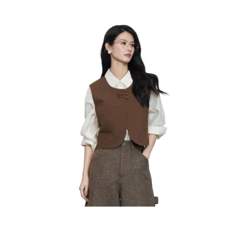 SMEN Кофе Женские Жилеты