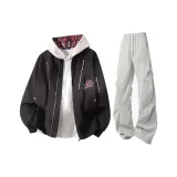 Чёрные + Светло-серые штаны