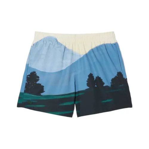 LACOSTE Collaboration 9IX Зеленый Желтый Зеленый Белый Синий Розовый Мужские Плавательные Шорты