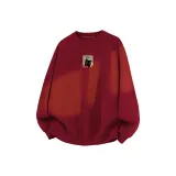 [330G Тяжелый] Бордовый (Логотип центрального кота "Good Luck" черного цвета)