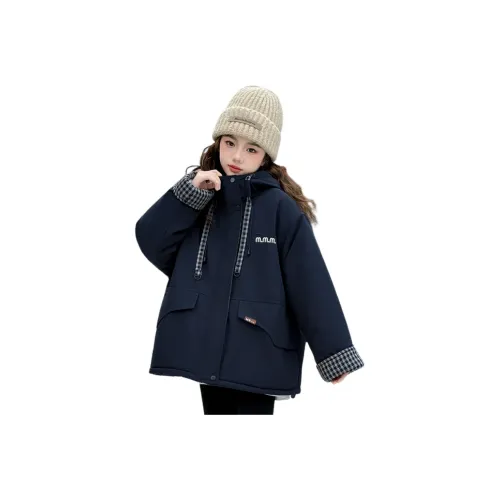 AIXINA Темно-синий с флисовой подкладкой школьный возраст утеплённые куртки