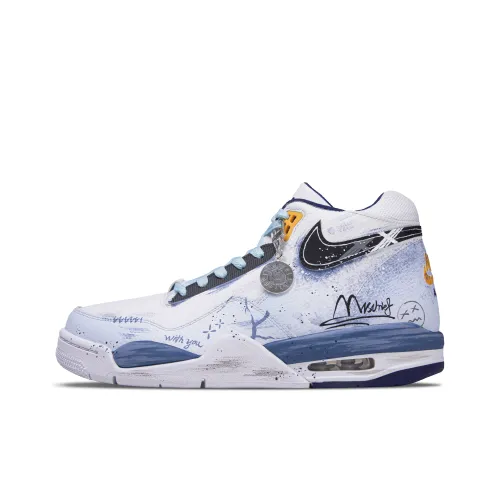 Nike Flight Legacy Городской OF Чудо Устойчивый к истиранию MID Топ Винтажные баскетбольные кроссовки Мужской