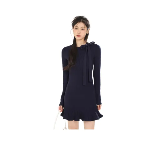 EFCR Длинное платье с длинными рукавами женское