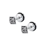 Серьги-гвоздики "Пирамида" - 1 пара