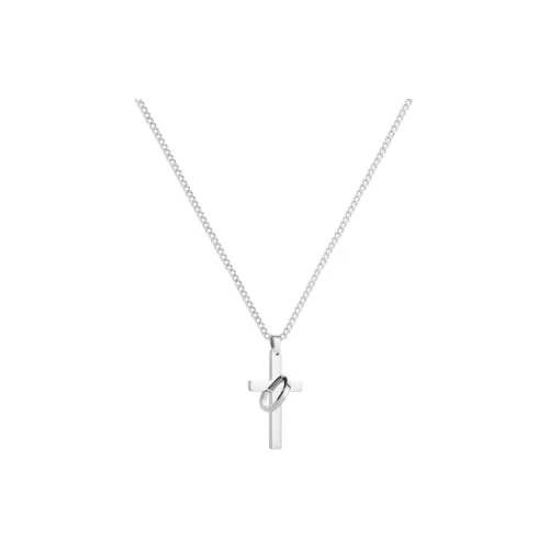 A CONG Studio Титановые стальные ожерелья унисекс серебряные