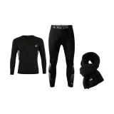 Флисовый комплект из трех предметов [Длинный рукав топ + штаны + шарф]