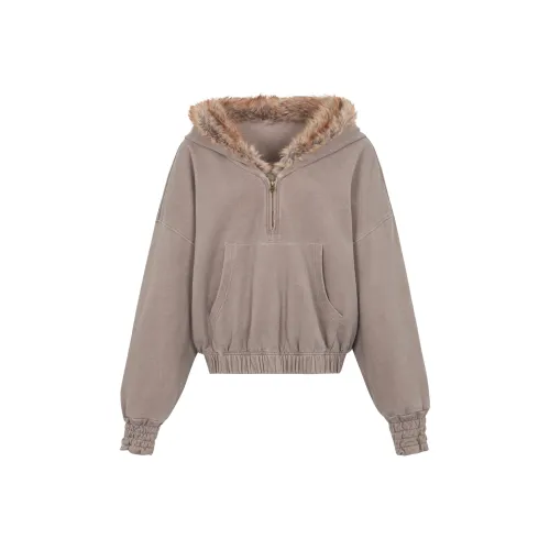 COZYDOLL Молоко Туманный Светлый кофейный Женские Свитшоты