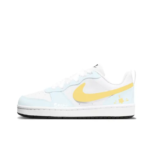 Nike Court Borough Амортизация Износостойкий Низкий Топ Детские Скейтбординги Подростки