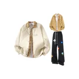 Хаки + Желтый + Черный + Рубашка + Спортивные брюки