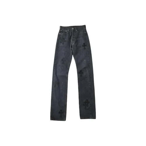 Chrome Hearts Черные Унисекс Джинсы