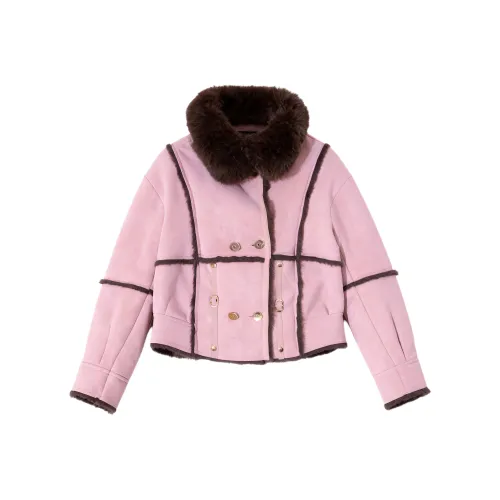 Tonlion Светло-розовый Женские Меховые изделия