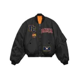 FCB/Черный пуховые куртки [Съемный DIY плотный вышивка логотип]