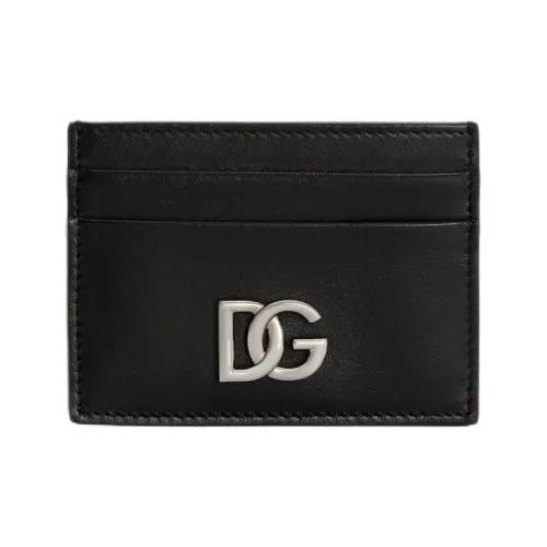 Dolce Gabbana Телячья кожа Держатель для карт Мужской Черный