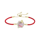 Браслет "Сумеречная искра" с кристаллом в форме сахарного кубика