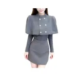 Серый топ + Серый шарф