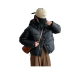 Черный хлопковый пуховик