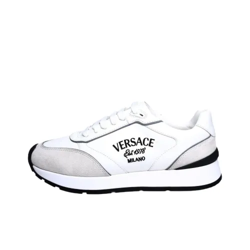 VERSACE Milano Низкий Топ Повседневная Обувь Мужская Белая