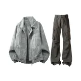 Gray [Стандартное издание] + Tobacco Brown Denim Pants