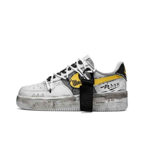 Nike Air Force 1 Future Alert Амортизация Износостойкий Низкий Топ Скейтборд Кроссовки Унисекс Белый Серый