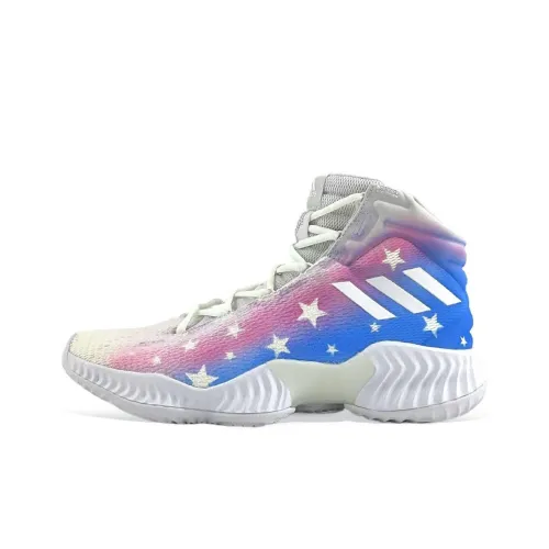Adidas Pro Bounce 2018 Звезды Синий Розовый Устойчивый к истиранию MID Баскетбольные кроссовки Мужской
