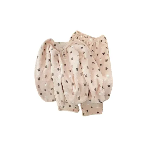 MUQINGQING Pink Bunny Набор Женские Пижамные комплекты