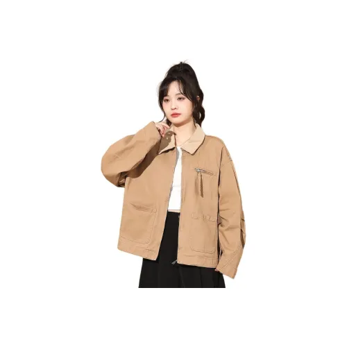 Tonlion Хаки Женские Джинсовые Куртки