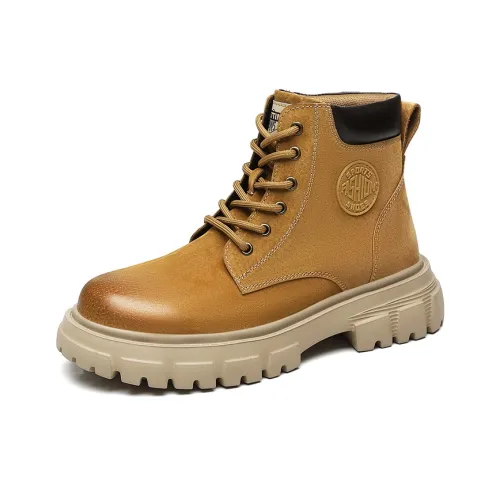 XIAOTOULANG Martin Boots Yellow Men's