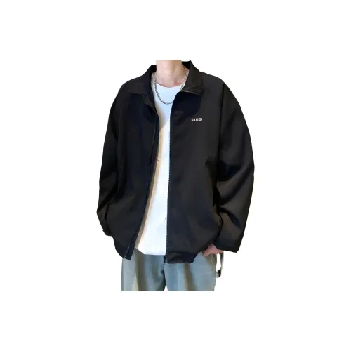 ONENINE34PM Черный Двойной Layer Ткань Стандартное издание Мужская Куртка