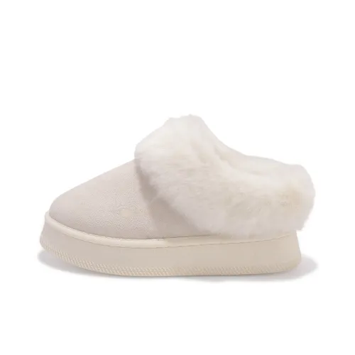 JIONGSEN PVC Поливинилхлорид Тихие Домашние тапочки Женские Бежевые